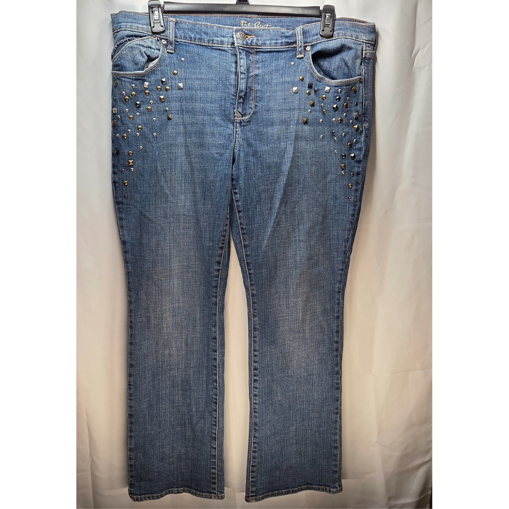 The Flirt Women's Jeans Size 16 Jeweled Denim 5 Pocket Embellished